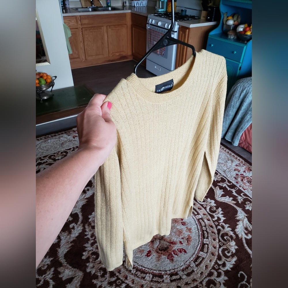 Gold glittered oversized sweater - Picture 5 of 11